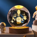 NOVO Natal Aniversário Gifts6 Crystal Ball Planet Night Light Laser Solar System Globe Astronomy Festival GiftsDesktopDecoration