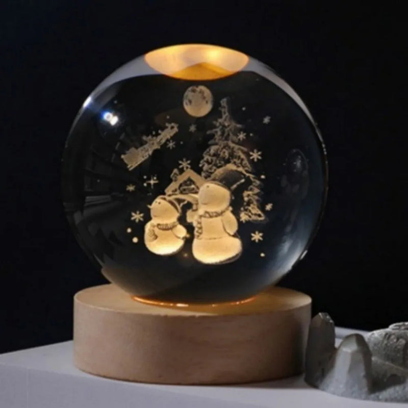 NOVO Natal Aniversário Gifts6 Crystal Ball Planet Night Light Laser Solar System Globe Astronomy Festival GiftsDesktopDecoration