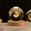 NOVO Natal Aniversário Gifts6 Crystal Ball Planet Night Light Laser Solar System Globe Astronomy Festival GiftsDesktopDecoration