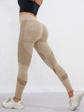 Elastic High Waist Leggings Women Knitted Solid Tights Seamless Butt Lift Fitness Yoga Fashion Skinnly Gym Sports Leggings