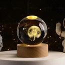 NOVO Natal Aniversário Gifts6 Crystal Ball Planet Night Light Laser Solar System Globe Astronomy Festival GiftsDesktopDecoration