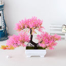 Plantas Artificiais Decorativas, Bonsai em Vaso, Pequena Árvore Falsa, Enfeites para Jardim Zen, Decoração de Mesa para Casa e Quarto