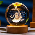 NOVO Natal Aniversário Gifts6 Crystal Ball Planet Night Light Laser Solar System Globe Astronomy Festival GiftsDesktopDecoration
