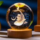 NOVO Natal Aniversário Gifts6 Crystal Ball Planet Night Light Laser Solar System Globe Astronomy Festival GiftsDesktopDecoration