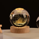 NOVO Natal Aniversário Gifts6 Crystal Ball Planet Night Light Laser Solar System Globe Astronomy Festival GiftsDesktopDecoration