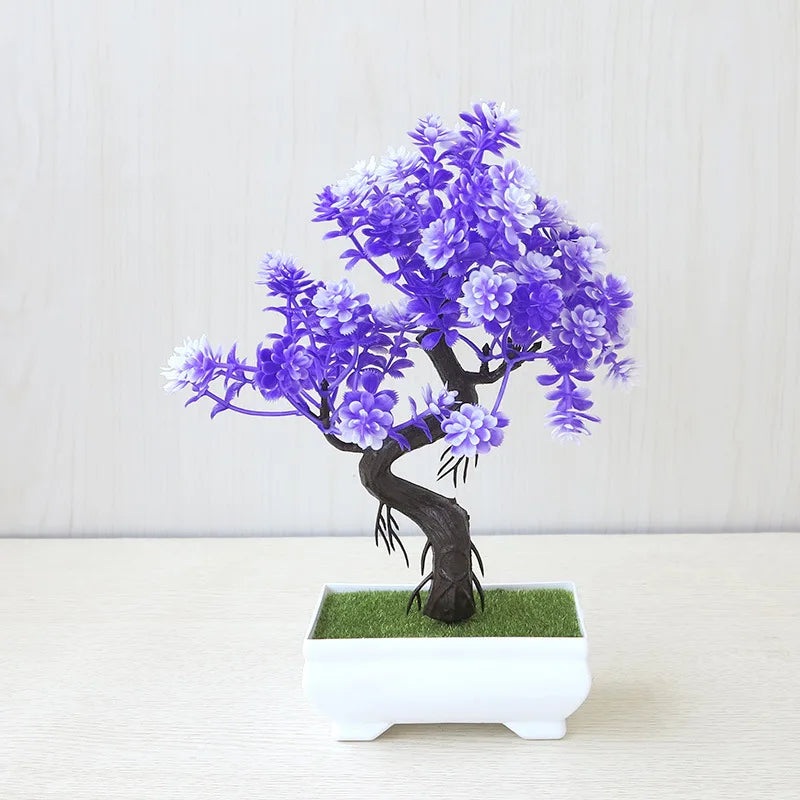 Plantas Artificiais Decorativas, Bonsai em Vaso, Pequena Árvore Falsa, Enfeites para Jardim Zen, Decoração de Mesa para Casa e Quarto